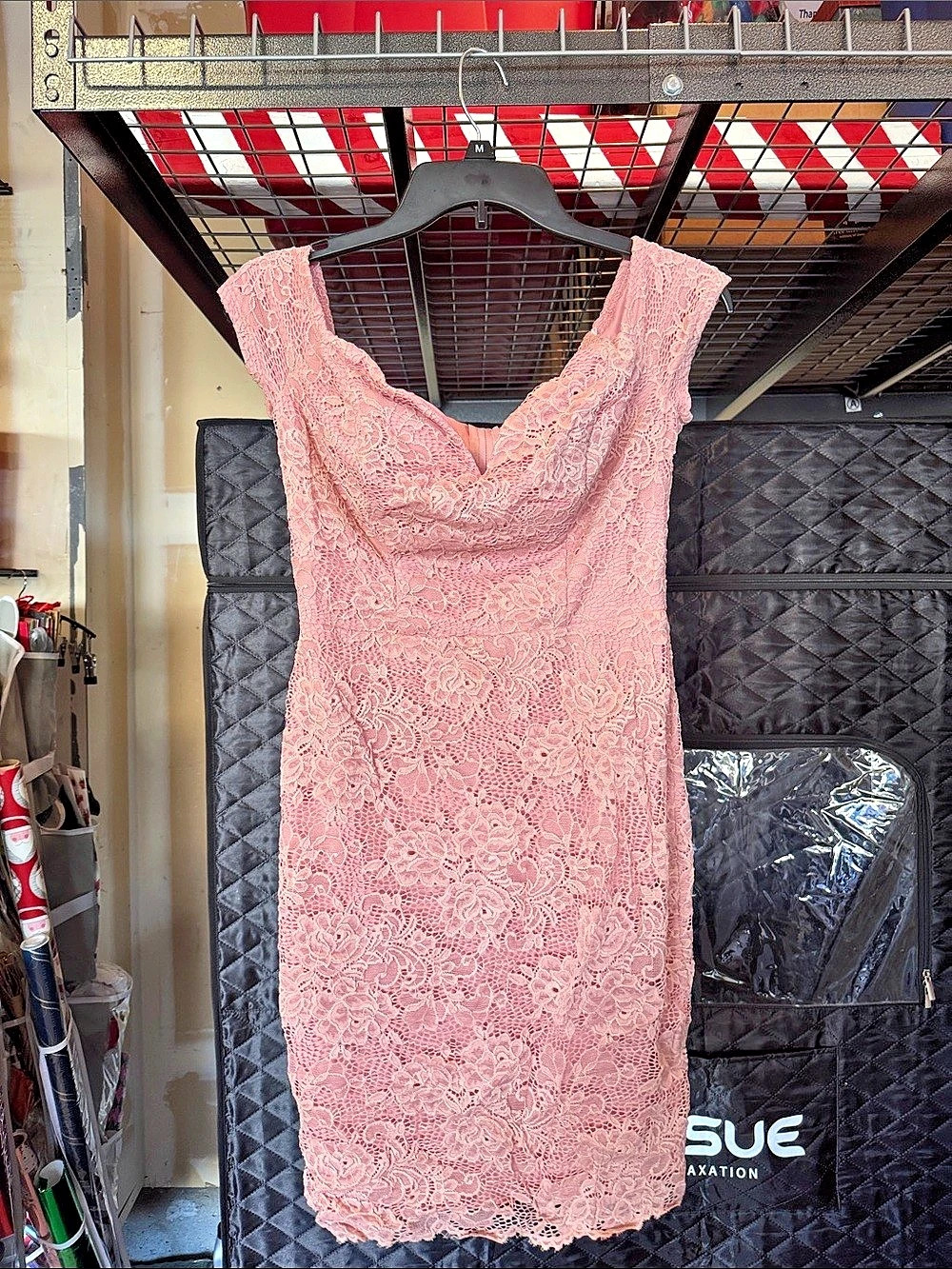 B. DARLIN Pink Lace Mini Dress Like New
